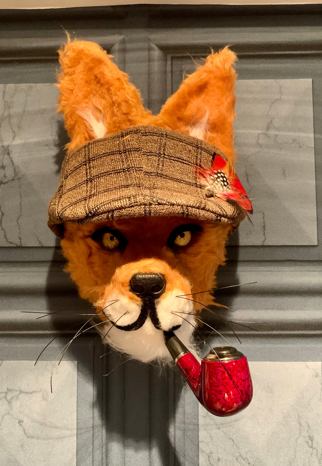 Mr Fox Handmade Chap with pipe and flat cap