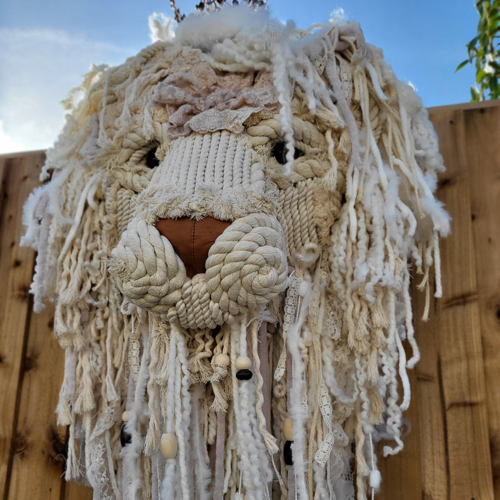 Lion Wall Hanging he’s so big and cuddly  big boho delight Ideal for Present 3ft long amazing