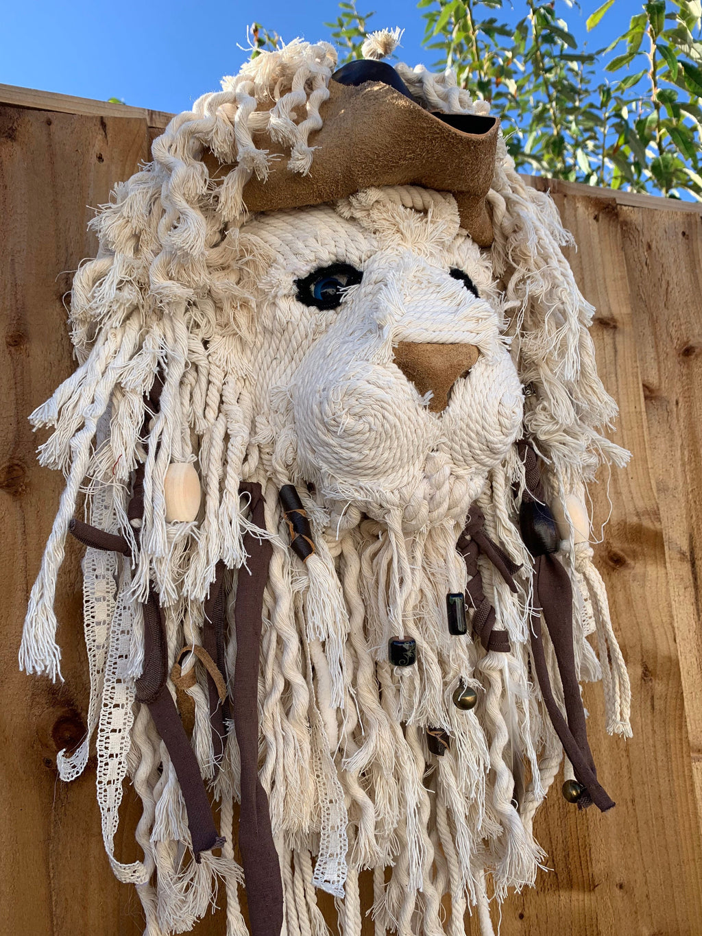 Pirates of the Caribbean Jack sparrow Johnny depp lion head 18”Handmade with love
