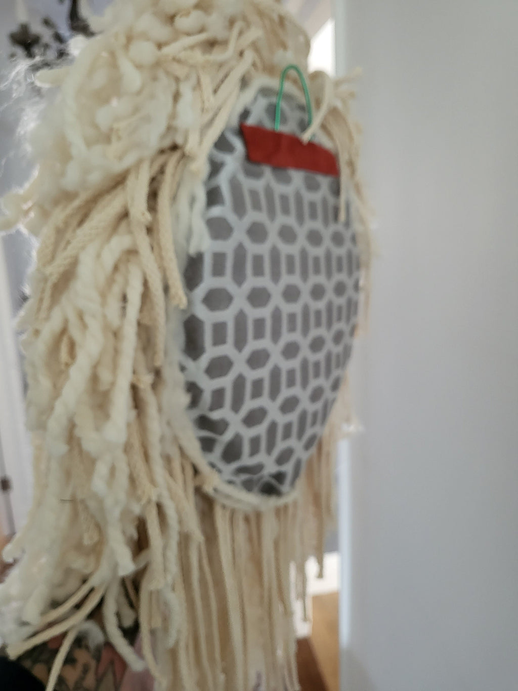 Lion head very sweet Russian lashes  wall hanging macrame, wool gift kids room nursery