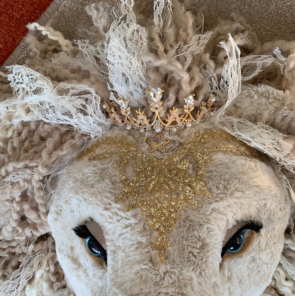 Handmade beautiful Lion head gift tiara soft baby nursery super cute and soft unique gift kids room
