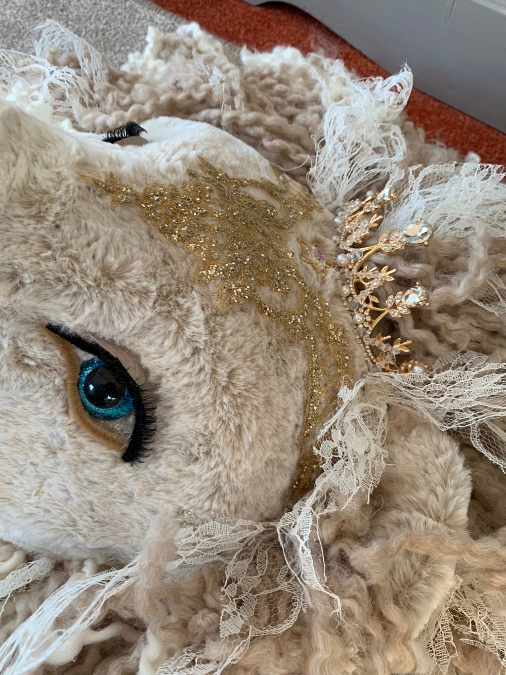 Handmade beautiful Lion head gift tiara soft baby nursery super cute and soft unique gift kids room