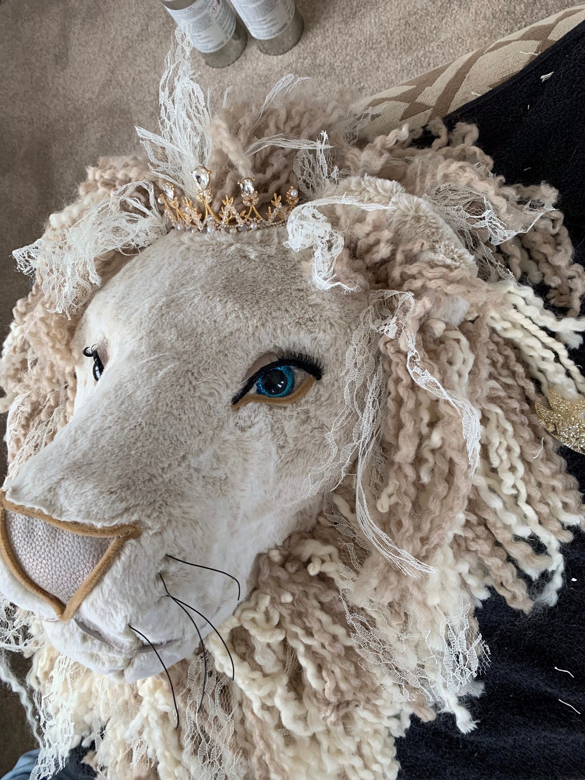 Handmade beautiful Lion head gift tiara soft baby nursery super cute and soft unique gift kids room