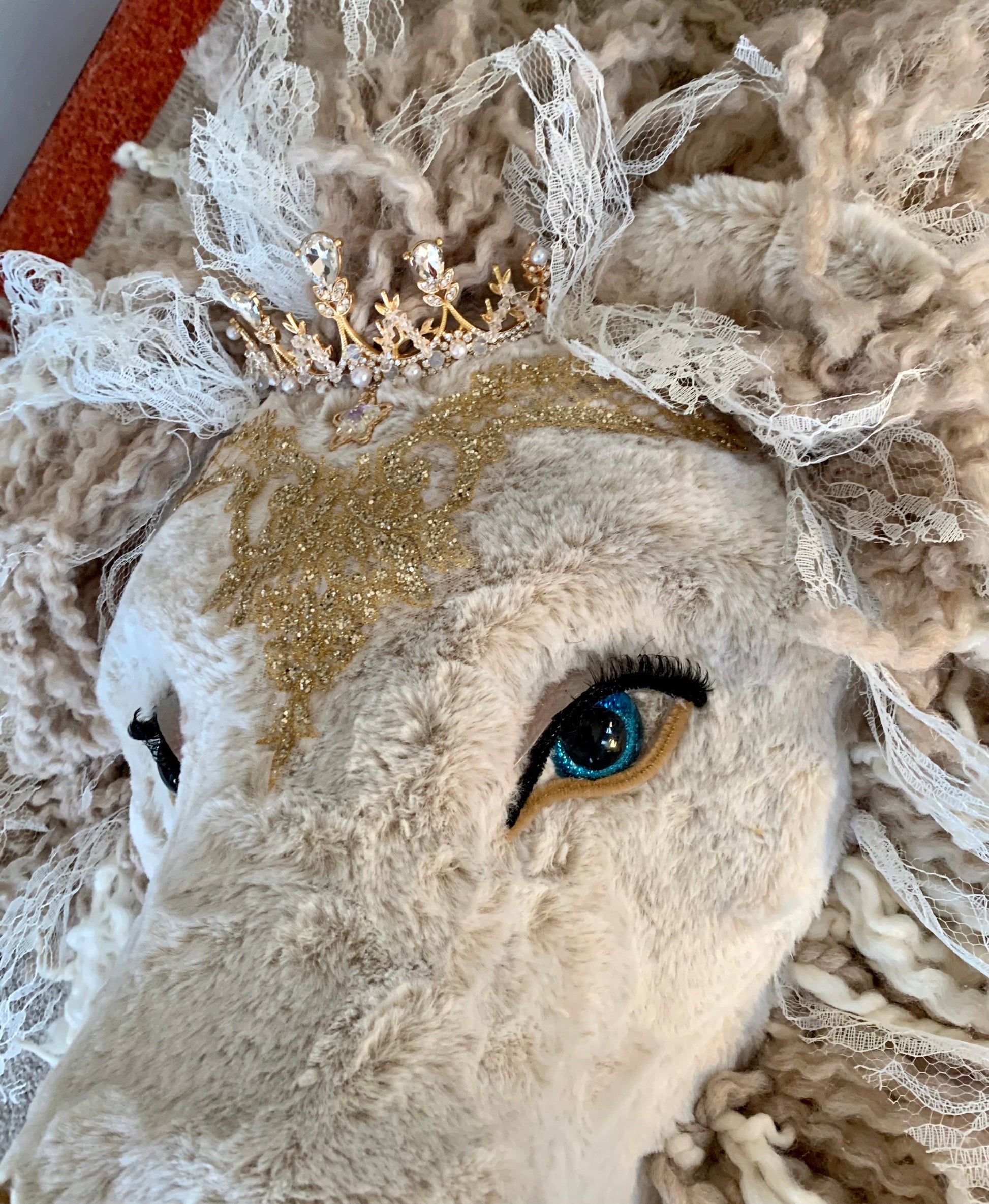 Handmade beautiful Lion head gift tiara soft baby nursery super cute and soft unique gift kids room