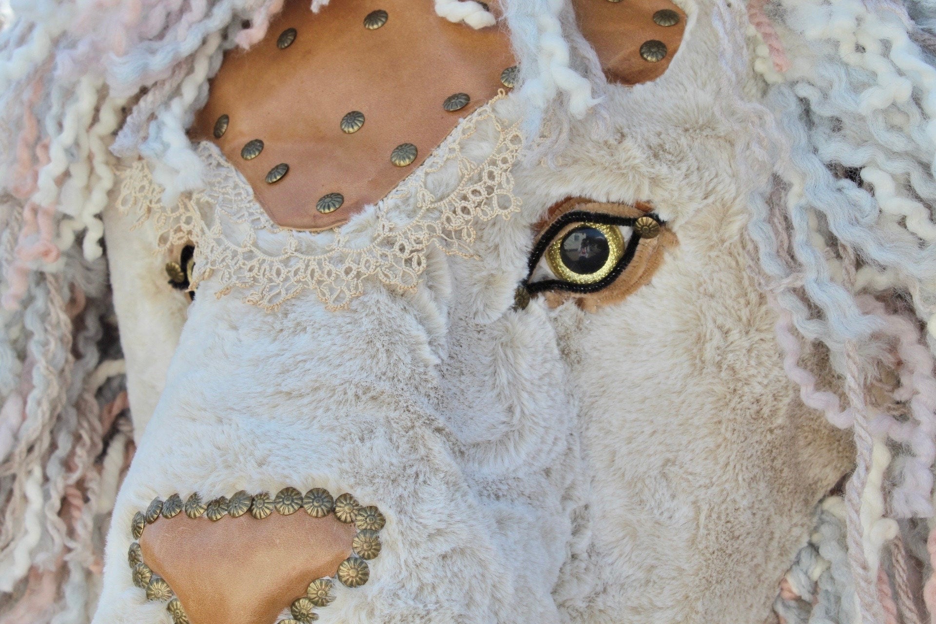 Large Macrame lion head 2ft square Gift lounge wall hanging animal head baby nursery gorgeous