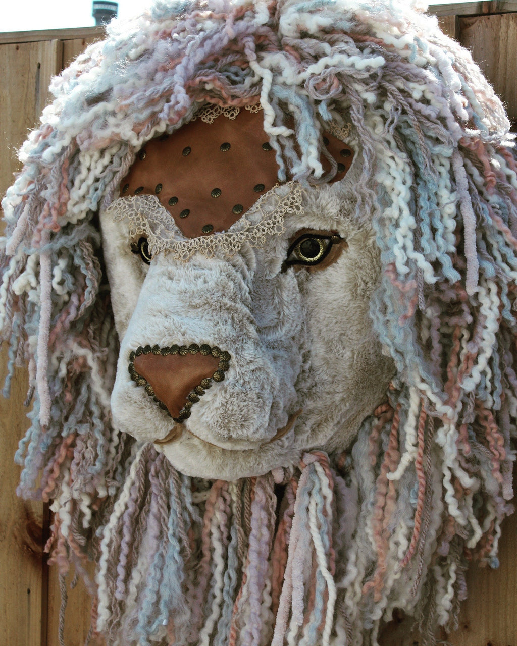Large Macrame lion head 2ft square Gift lounge wall hanging animal head baby nursery gorgeous