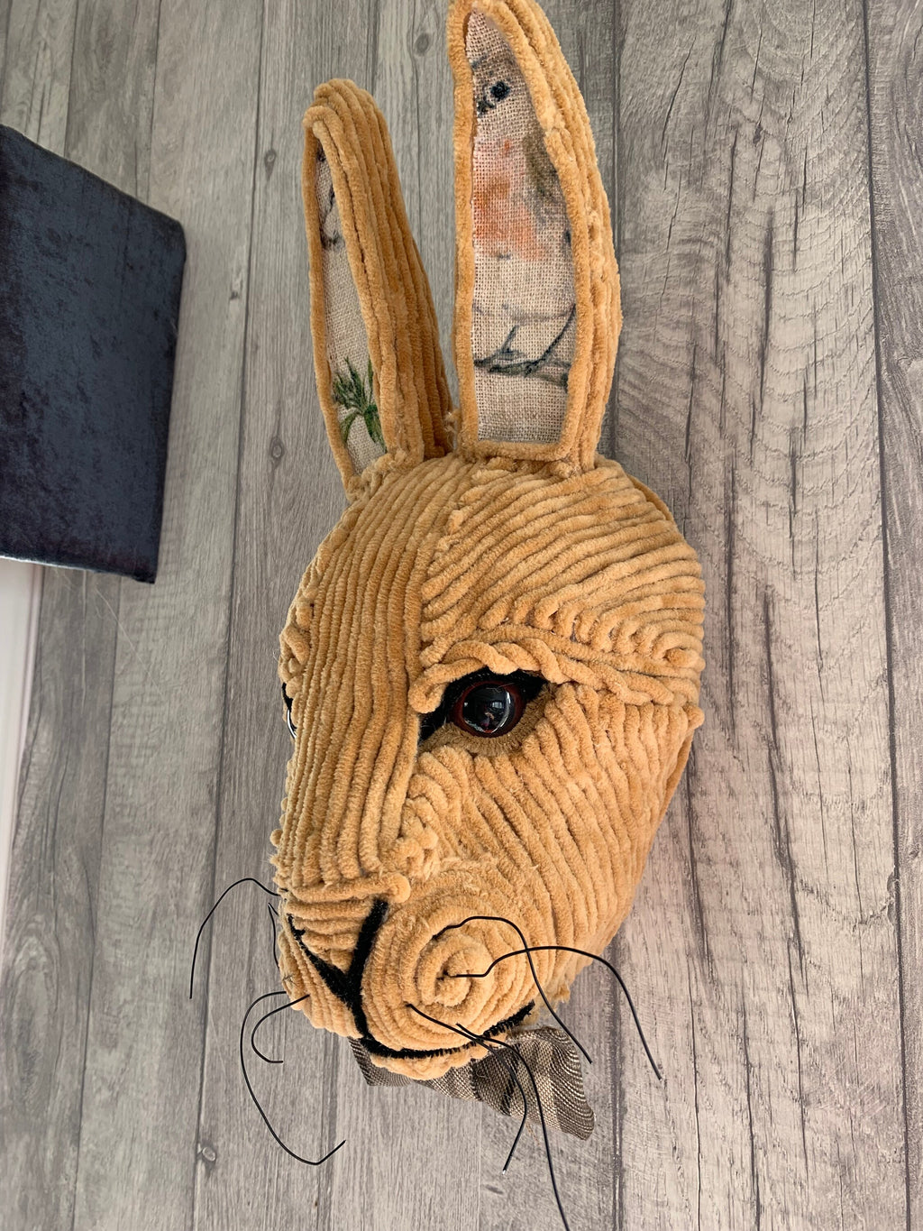 Hare Mr Hartley velvet face large eyes countryside animal  Gift boxed GORGEOUS rabbit bespoke animal head handmade birthday