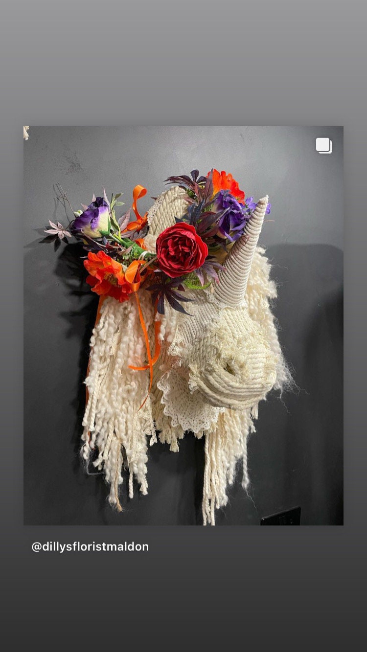 UNICORN  Macrame head beautiful handmade Christmas gift