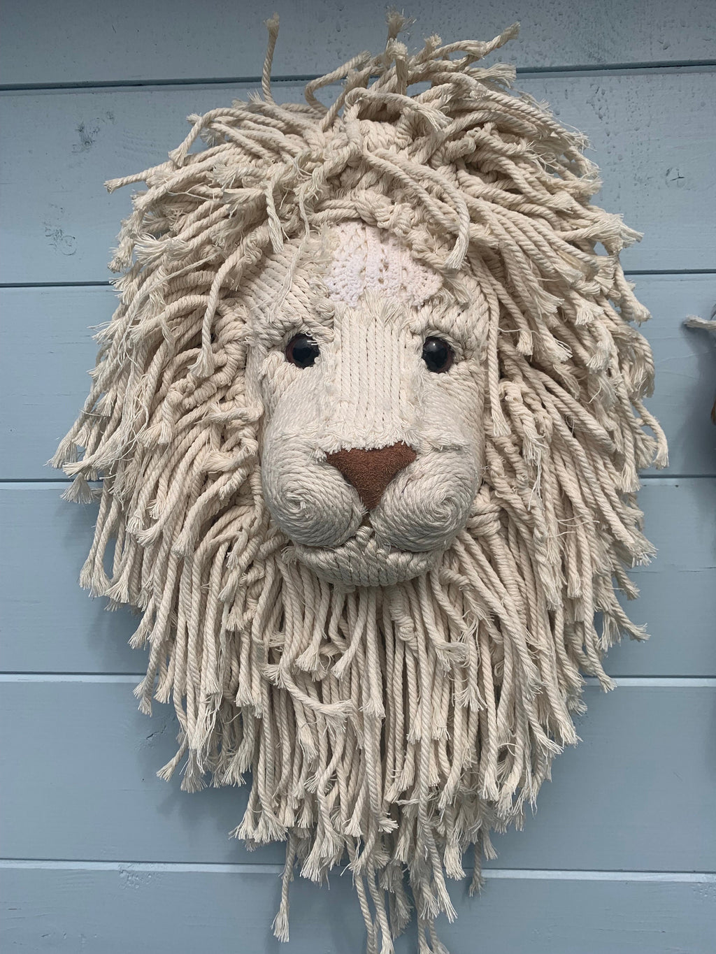 Macrame Lion and Lioness heads beautifully handmade wall art animal head animal gift jungle baby nursury