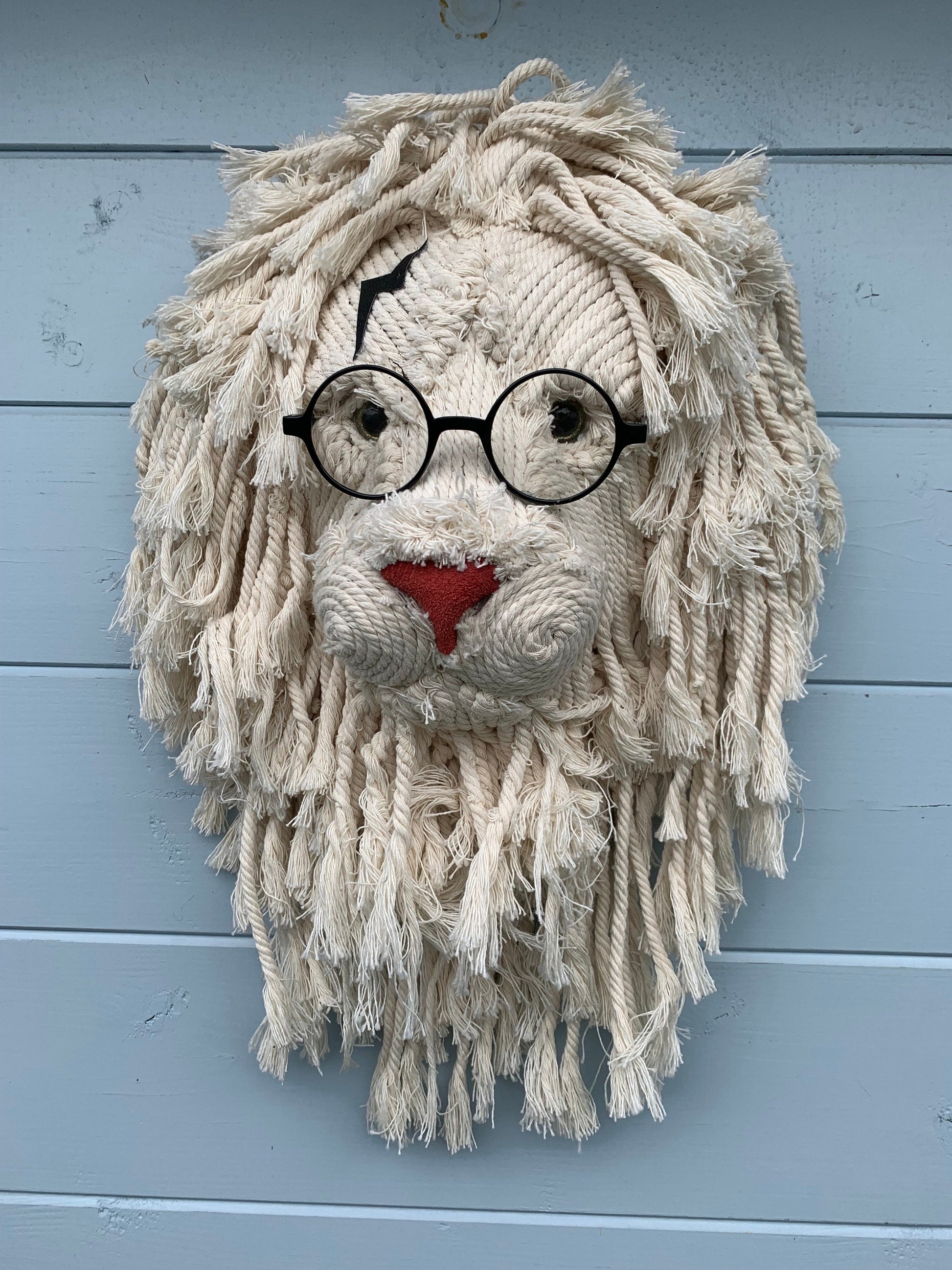Harry Potter present Macrame Lion head beautifully handmade wall art animal head