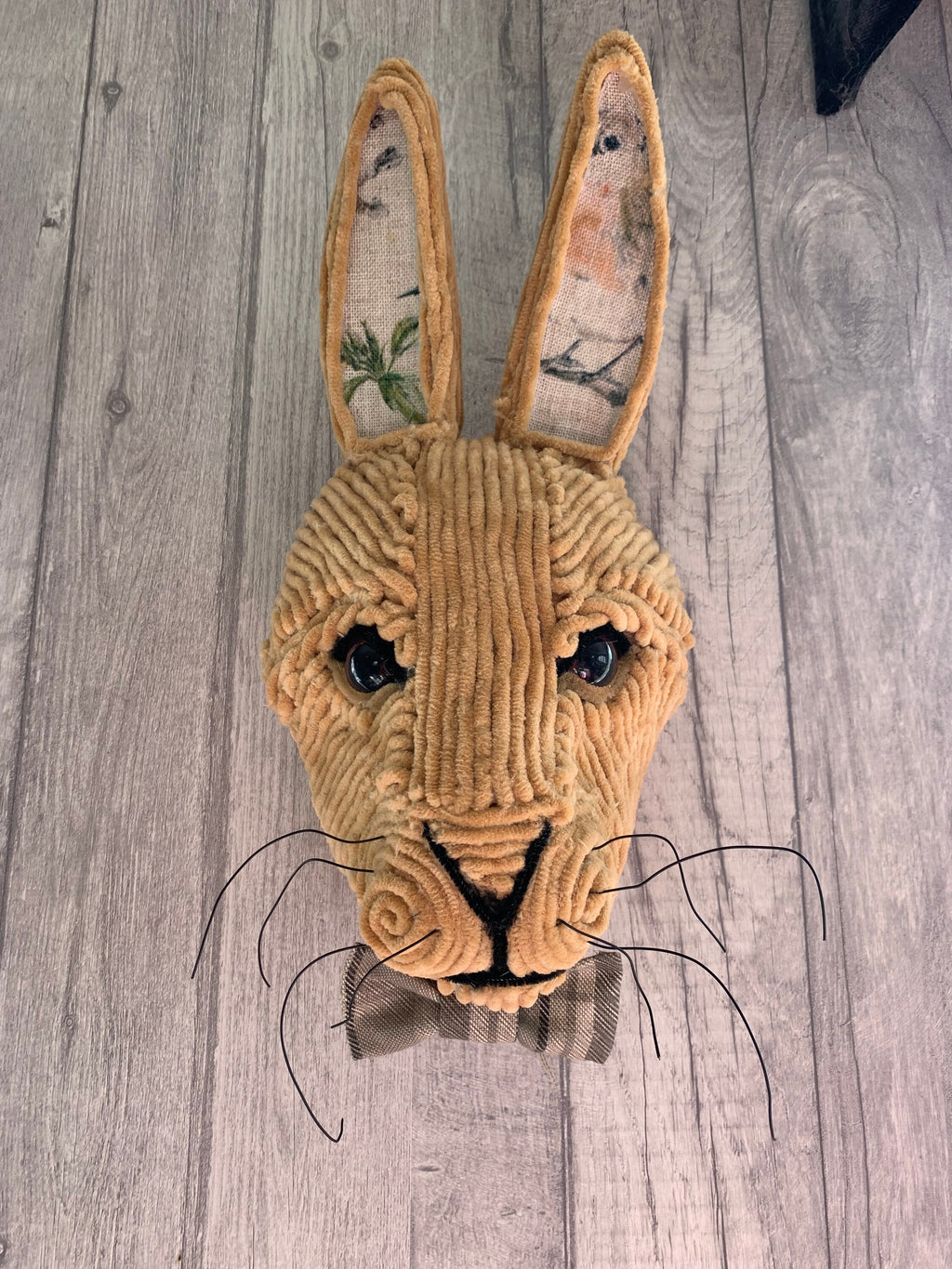 Hare Mr Hartley velvet face large eyes countryside animal  Gift boxed GORGEOUS rabbit bespoke animal head handmade birthday