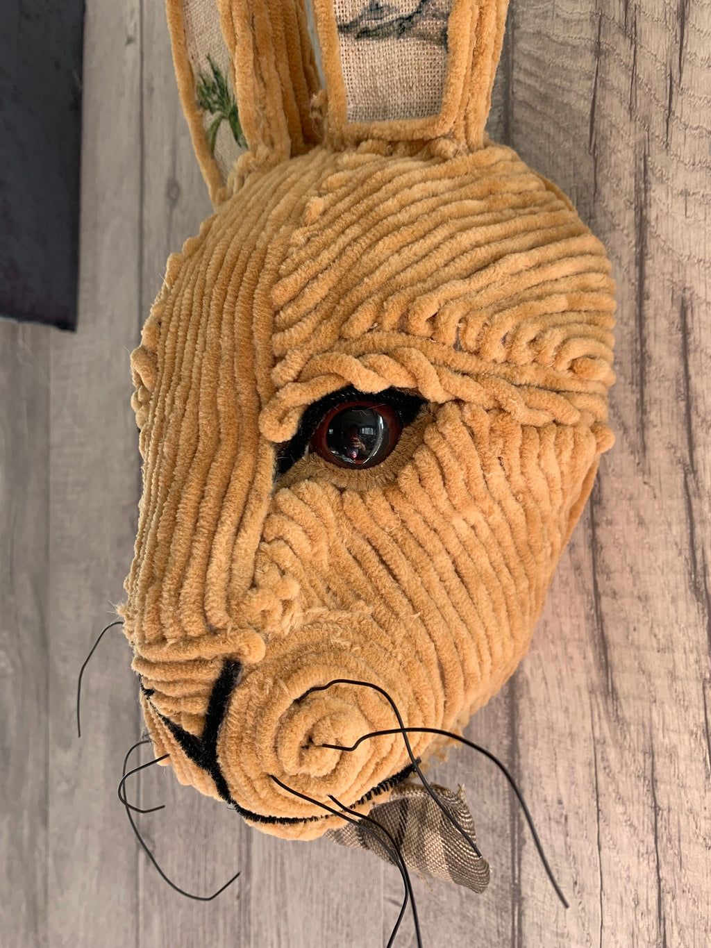 Hare Mr Hartley velvet face large eyes countryside animal  Gift boxed GORGEOUS rabbit bespoke animal head handmade birthday