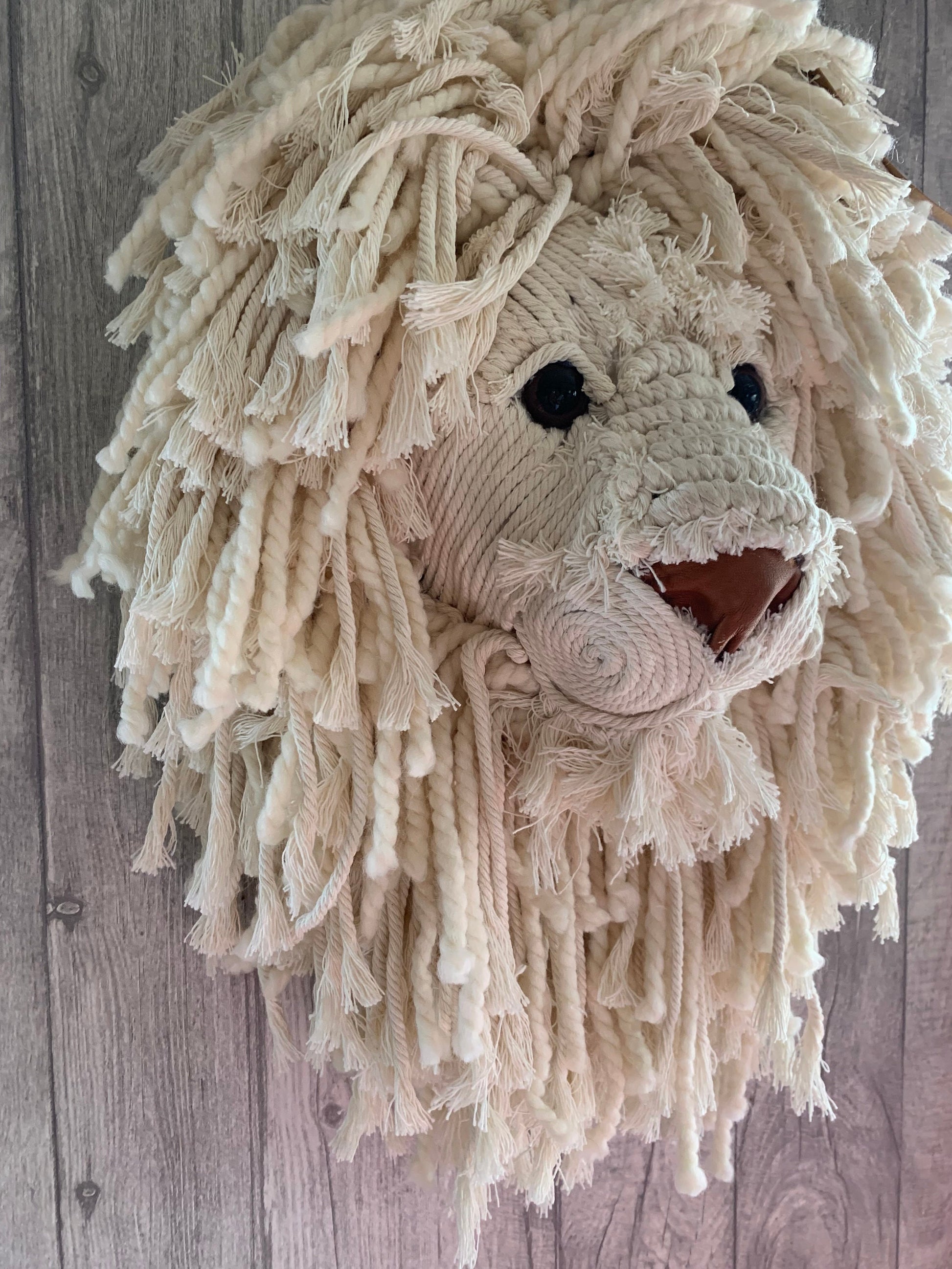 Macrame Lion head beautifully handmade wall art animal head so Handsome