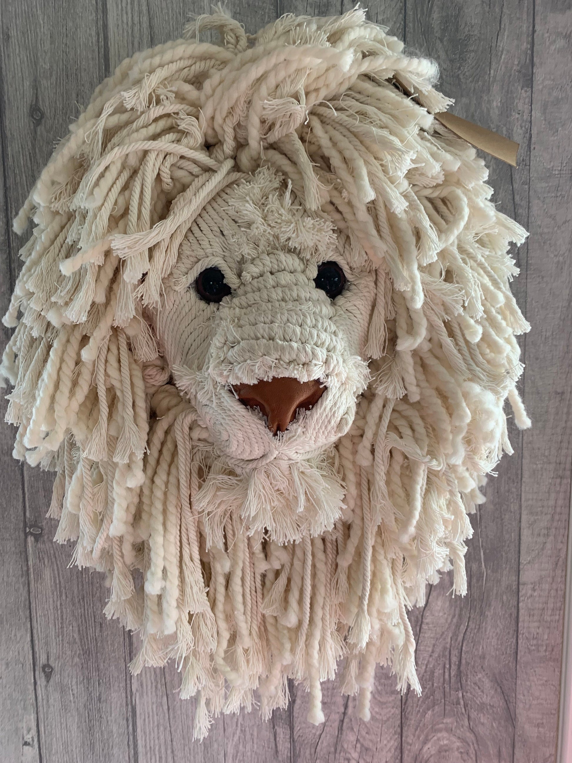 Macrame Lion head beautifully handmade wall art animal head so Handsome