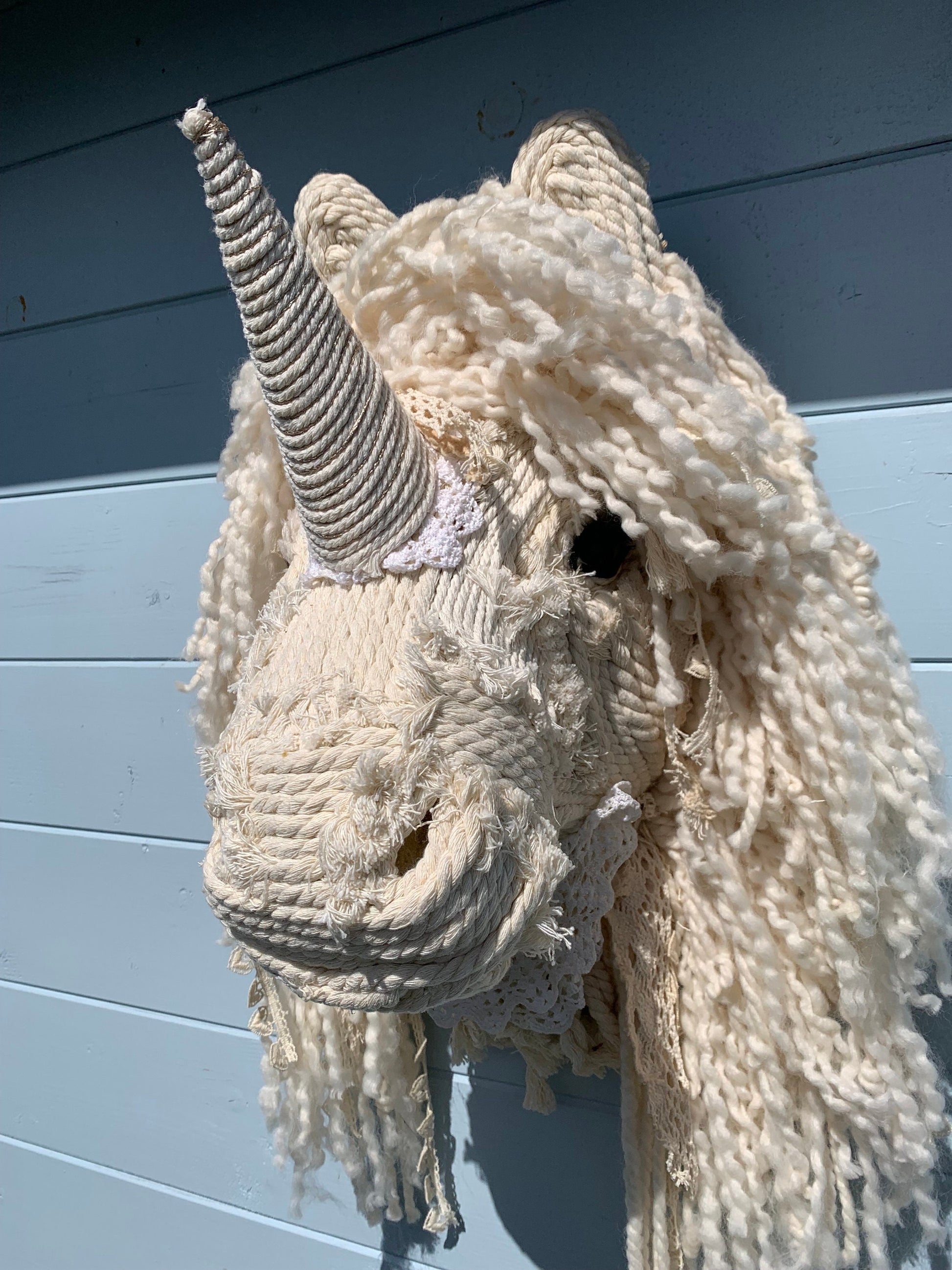 UNICORN  Macrame head beautiful handmade Christmas gift