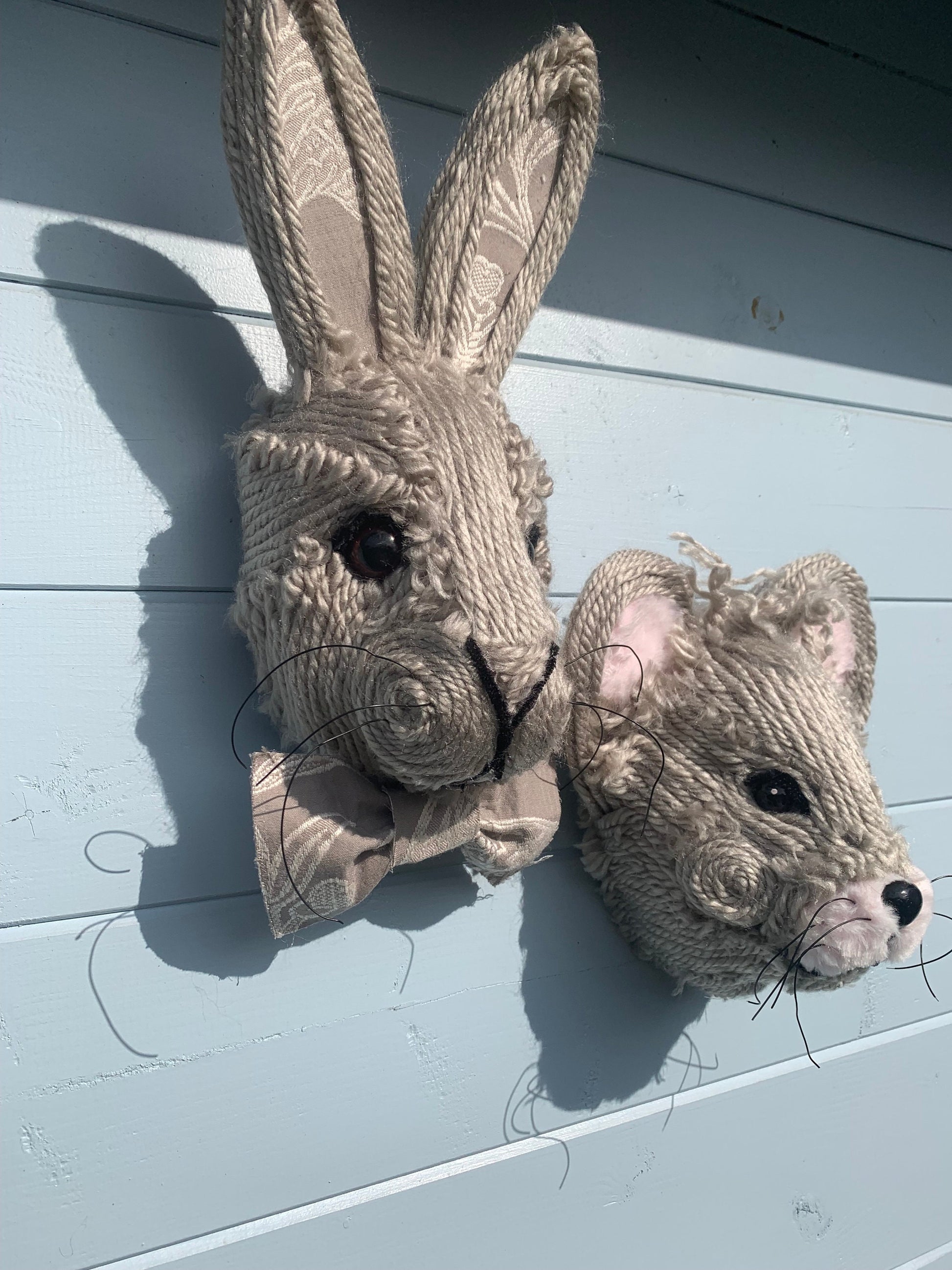 Hare Mr Hartley velvet face large eyes and Miss Mouse countryside animal  Gift boxed GORGEOUS