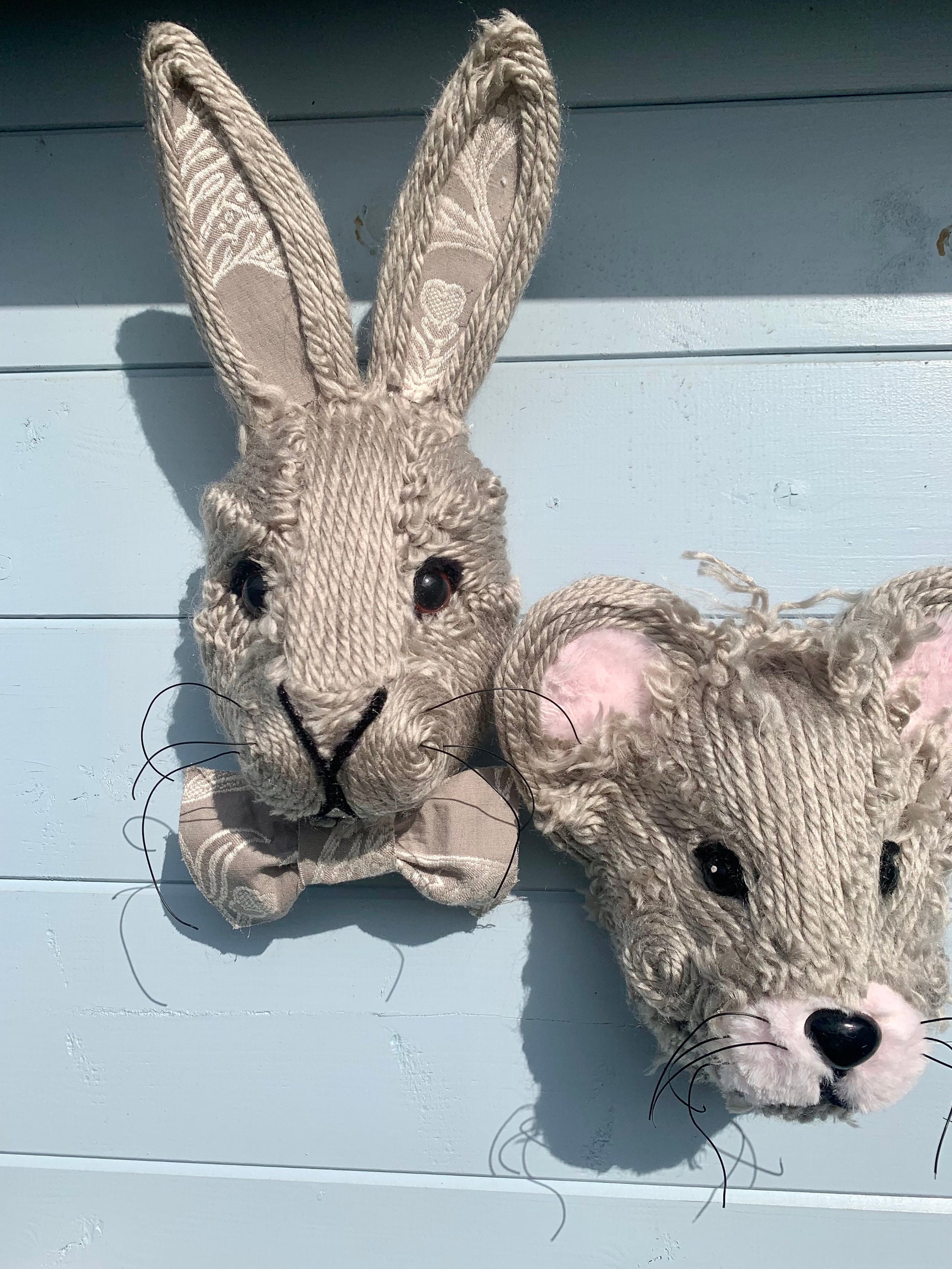 Hare Mr Hartley velvet face large eyes and Miss Mouse countryside animal  Gift boxed GORGEOUS