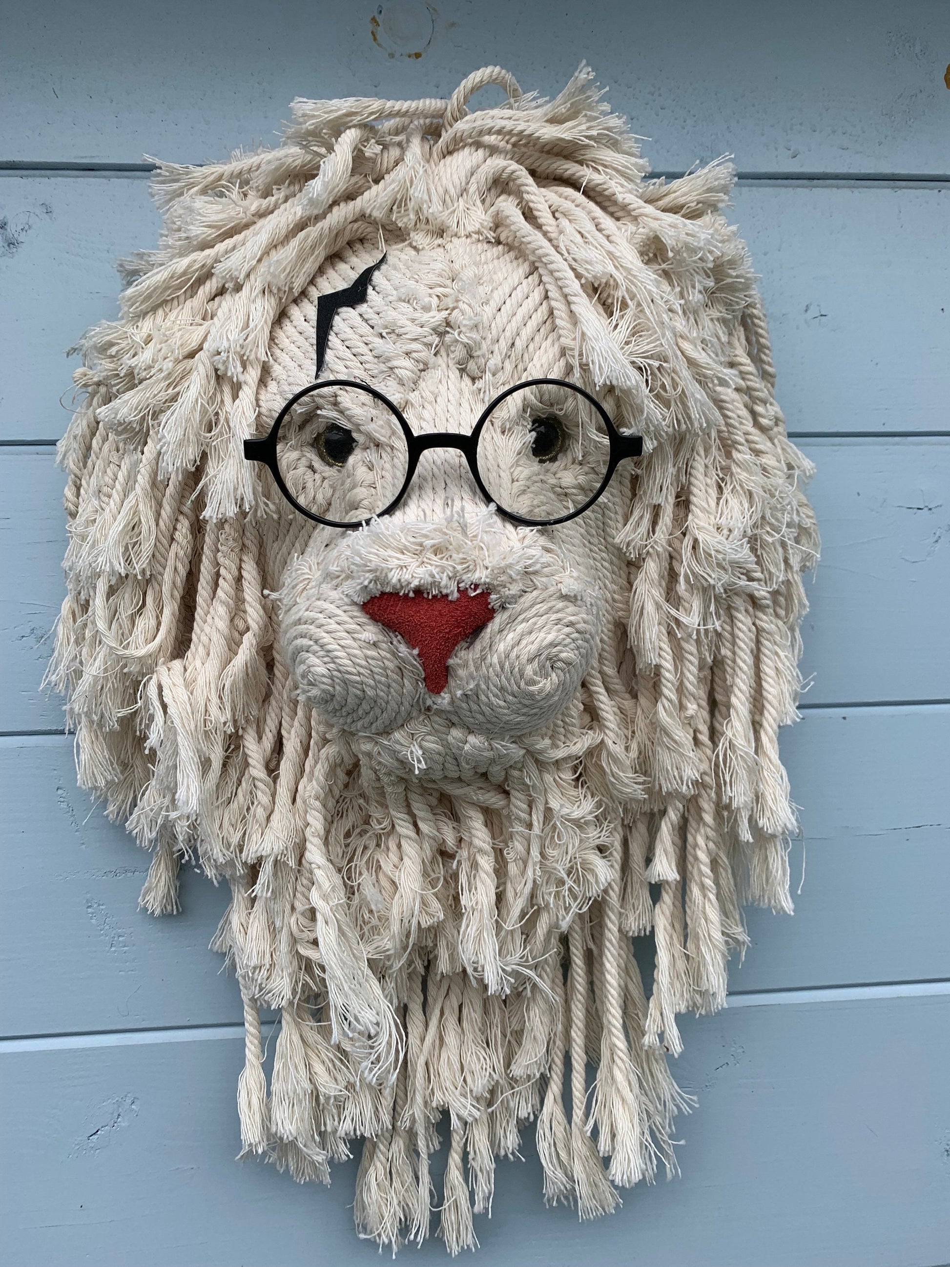 Harry Potter present Macrame Lion head beautifully handmade wall art animal head