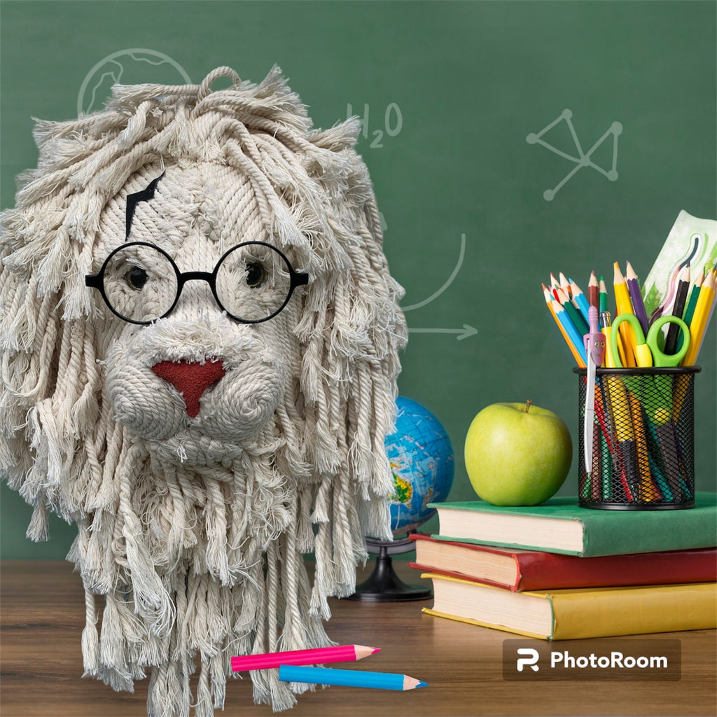 Harry Potter present Macrame Lion head beautifully handmade wall art animal head