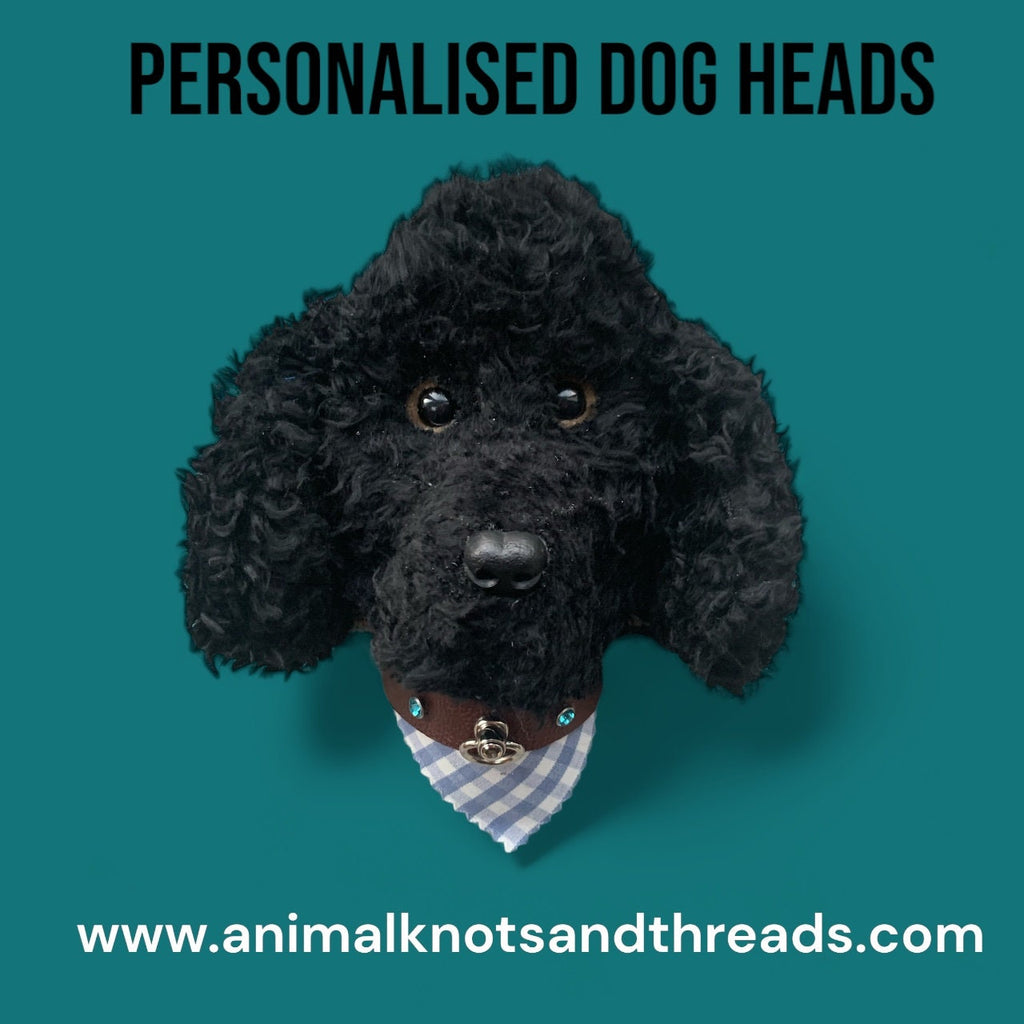 Black Poodle super cute handmade head portrait 8”  super gift for poodle lover  comes gift boxed dog lover unique and well made