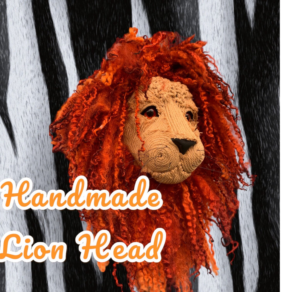 Lion head Simba from the lion king   Look at that Face & Eyes !!! One of a kind real sheep fur macrame face birthday kids room