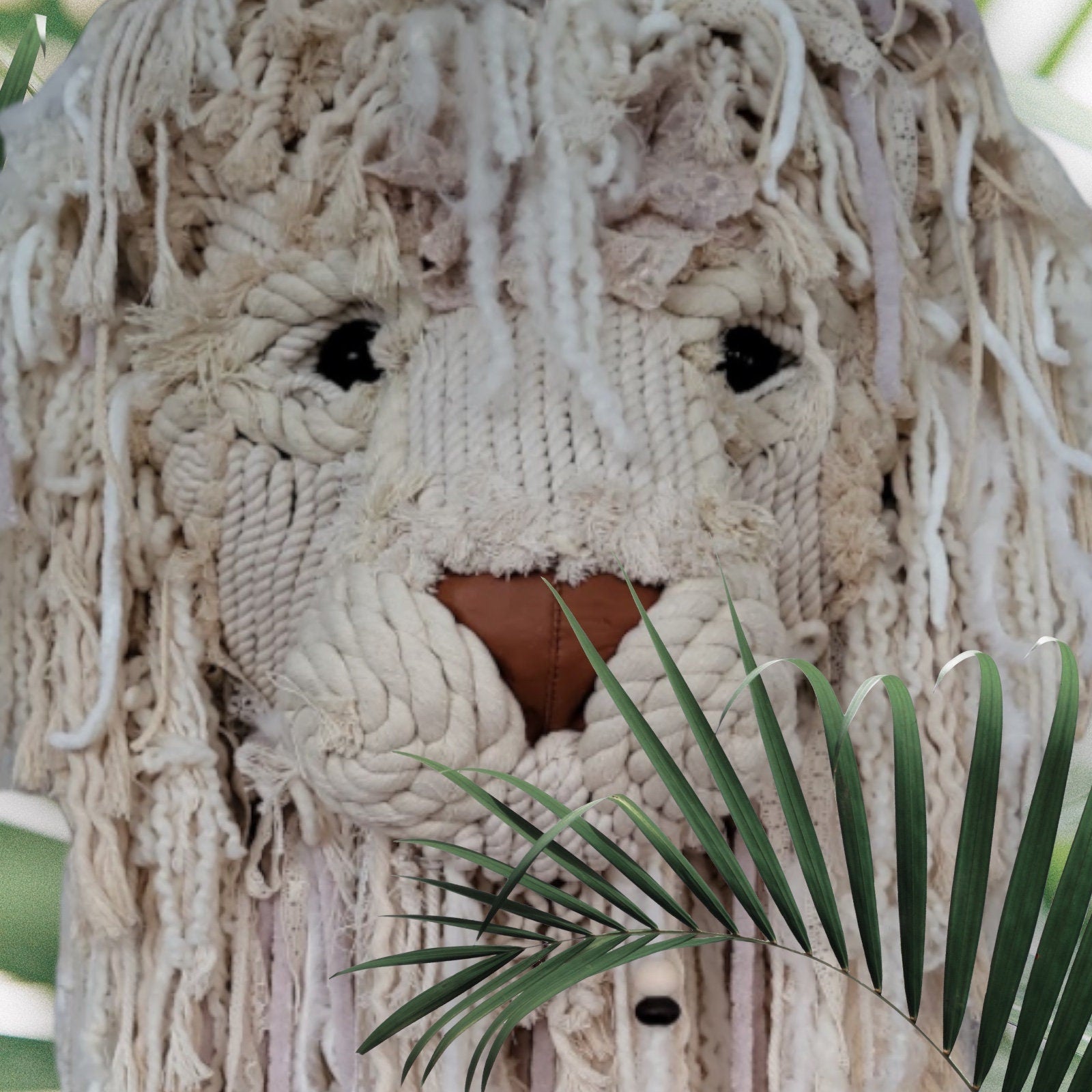 Lion Wall Hanging he’s so big and cuddly  big boho delight Ideal for Present 3ft long amazing