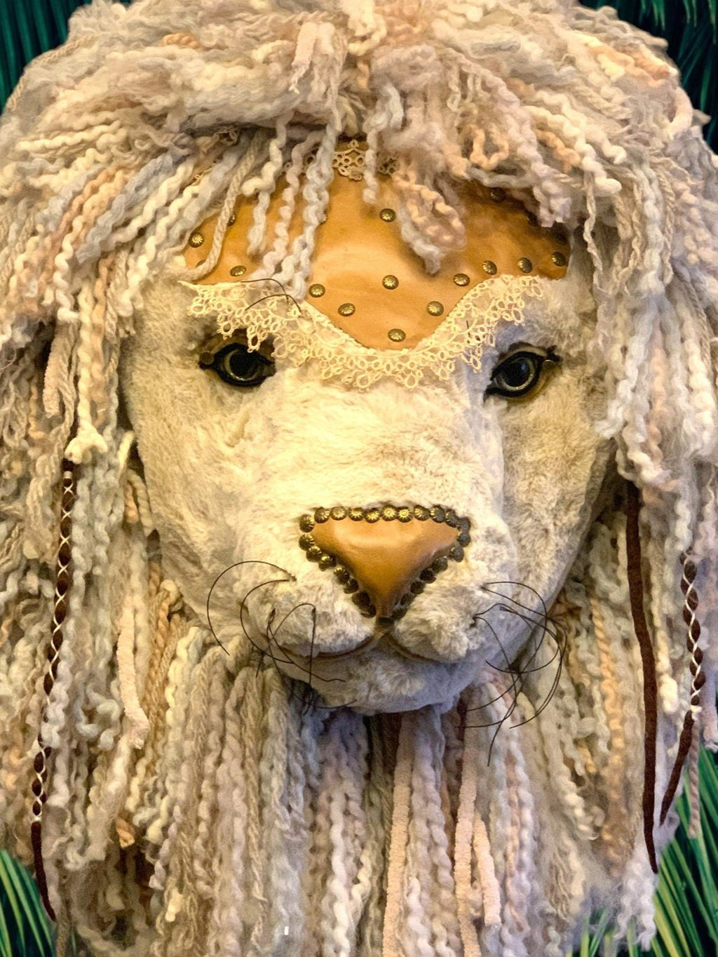 Large Macrame lion head 2ft square Gift lounge wall hanging animal head baby nursery gorgeous