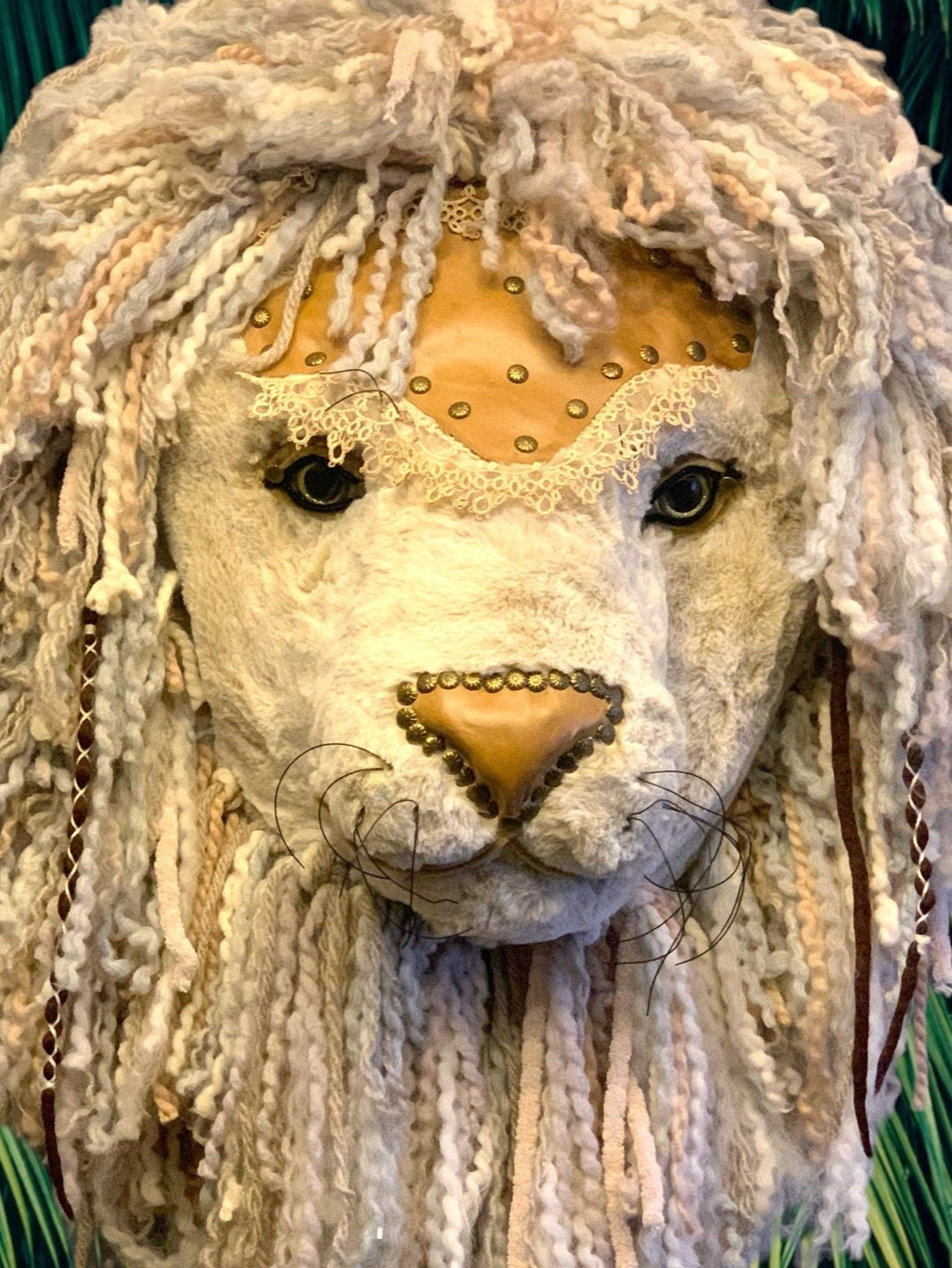 Large Macrame lion head 2ft square Gift lounge wall hanging animal head baby nursery gorgeous