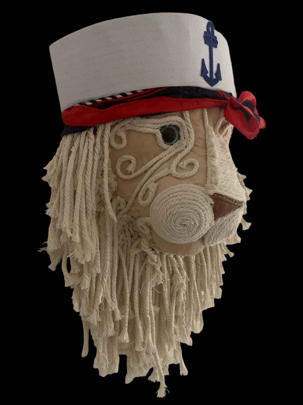 Sailor Sam Lion head Nautical handmade animal head Great Gift wall Picture Faux  taxidermy