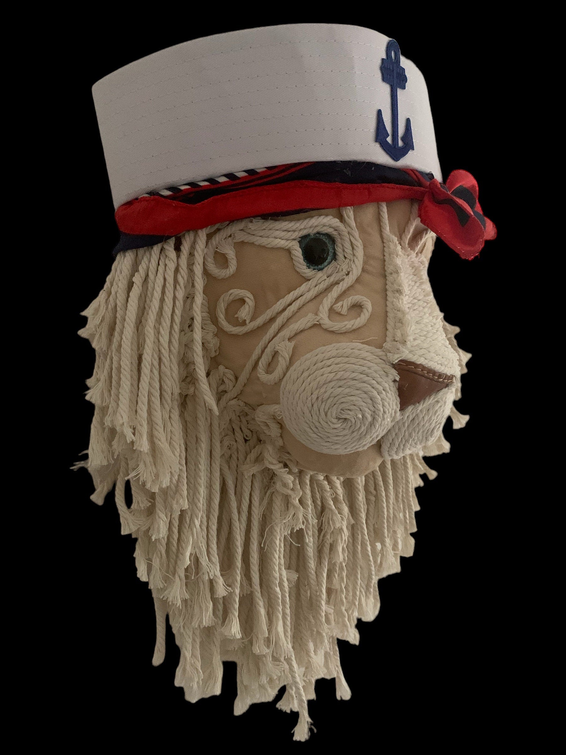 Sailor Sam Lion head Nautical handmade animal head Great Gift wall Picture Faux  taxidermy