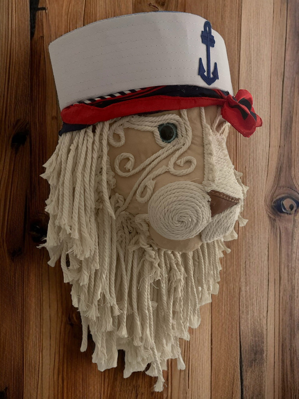 Sailor Sam Lion head Nautical handmade animal head Great Gift wall Picture Faux  taxidermy