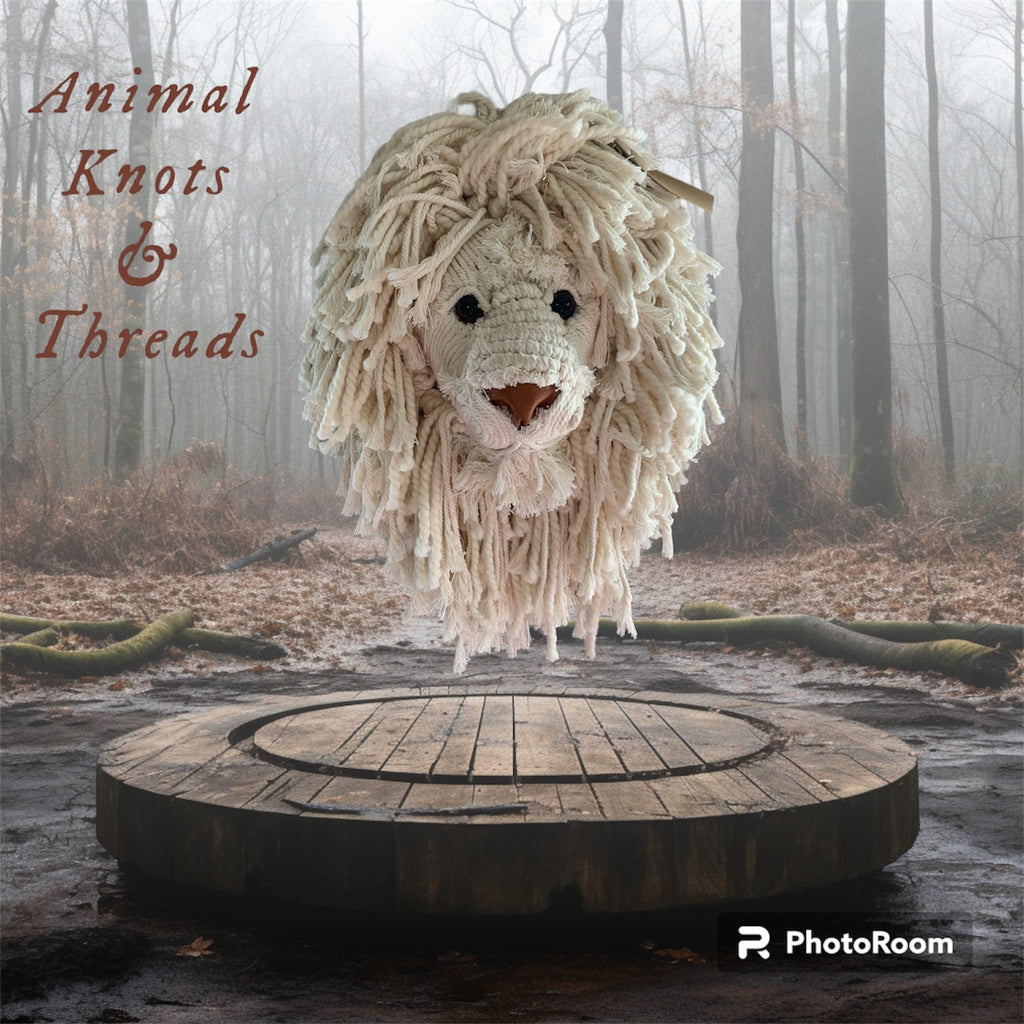 Macrame Lion head beautifully handmade wall art animal head so Handsome