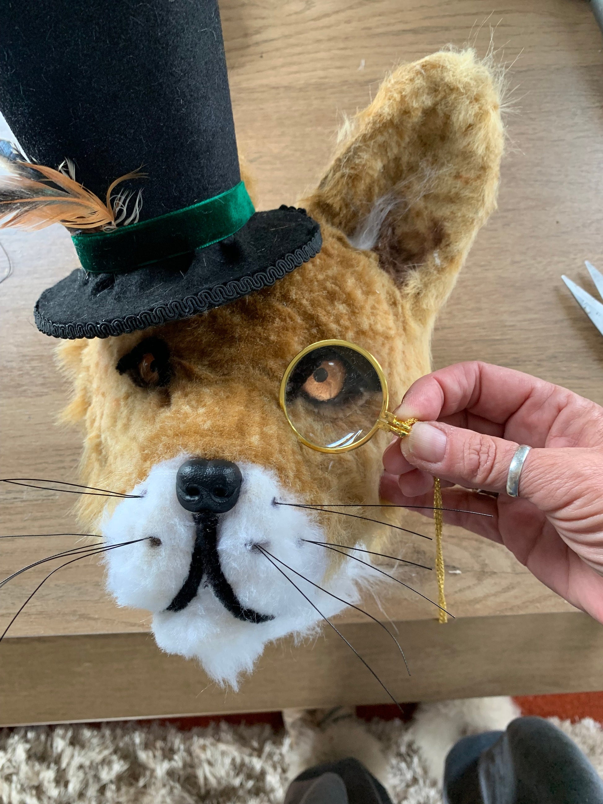 Mr Fox Cunning little chap Handmade faux taxidermy kids room man cave stuffed animal plaque