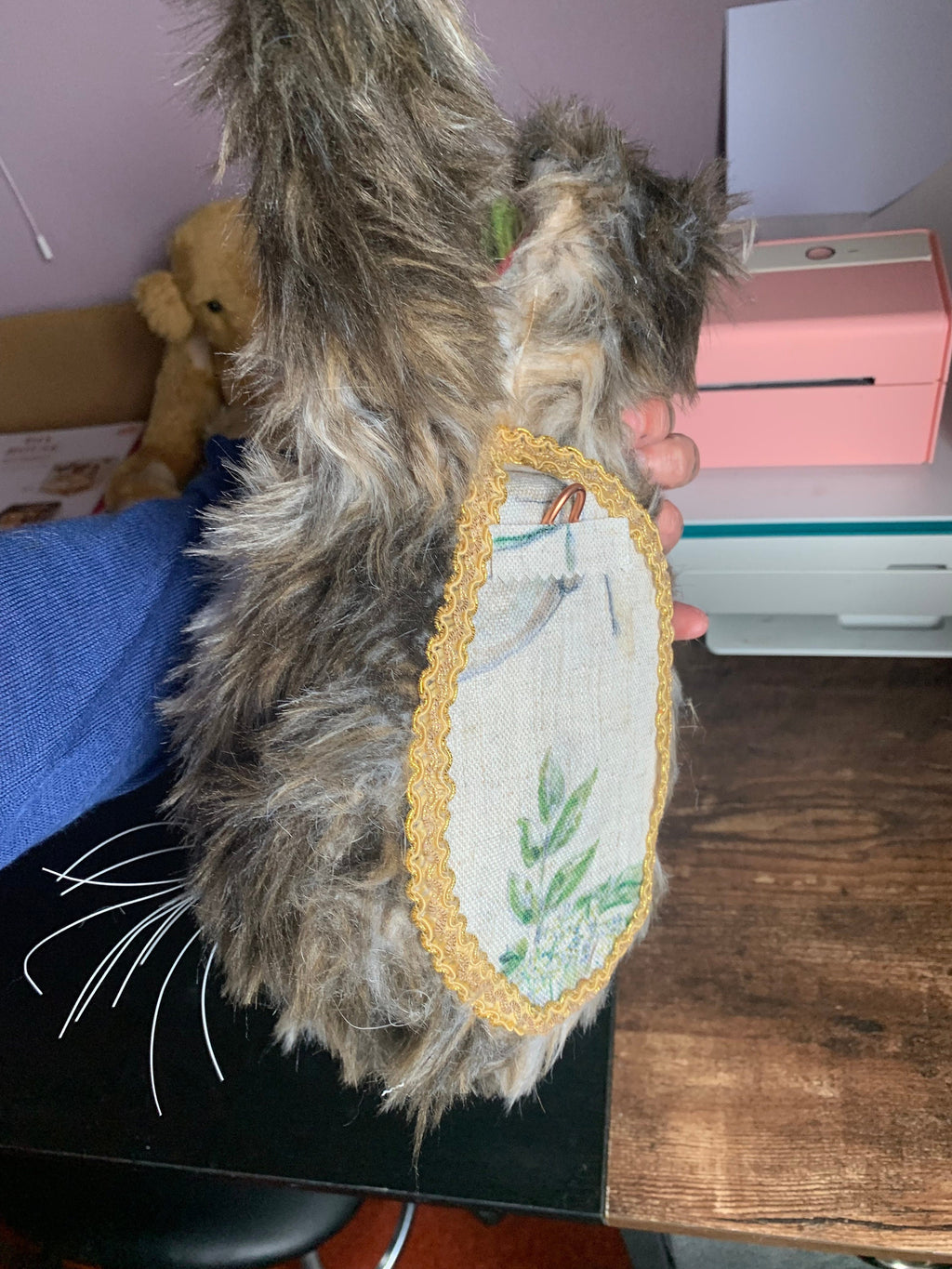 Hare Mr Arctic bunny furry face large eyes, snowy animal  GORGEOUS rabbit bespoke animal head handmade birthday