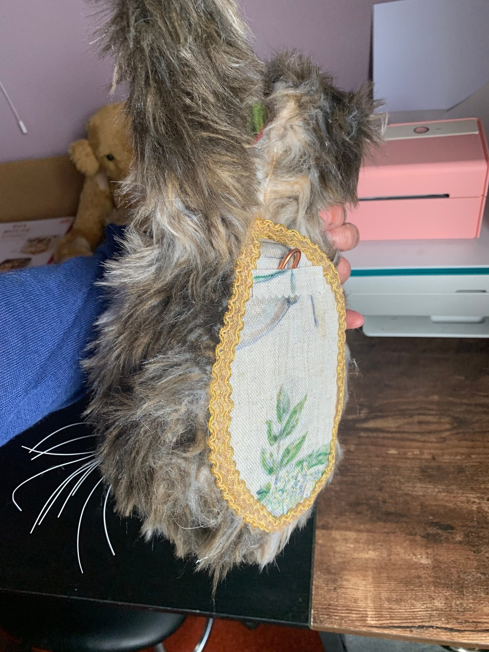 Hare Mr Arctic bunny furry face large eyes, snowy animal  GORGEOUS rabbit bespoke animal head handmade birthday