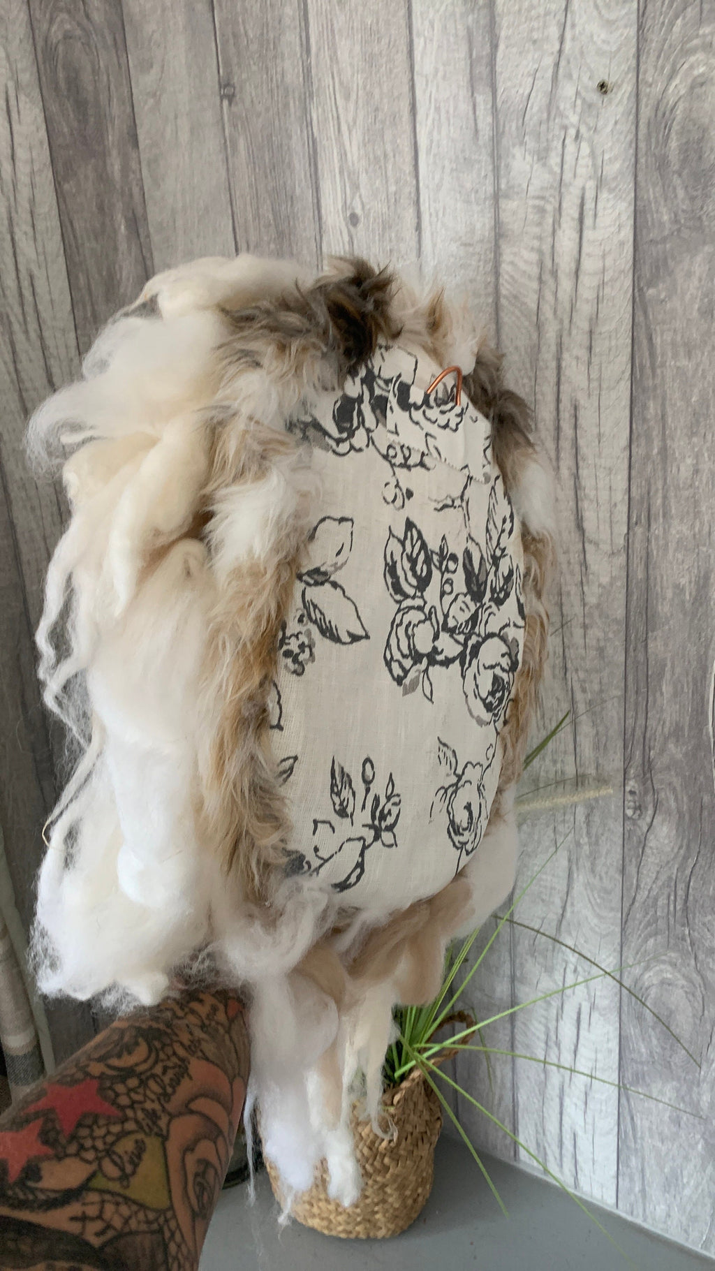 Lion GHOST Lion head Handmade with faux realistic fur and wool mane striking on any wall