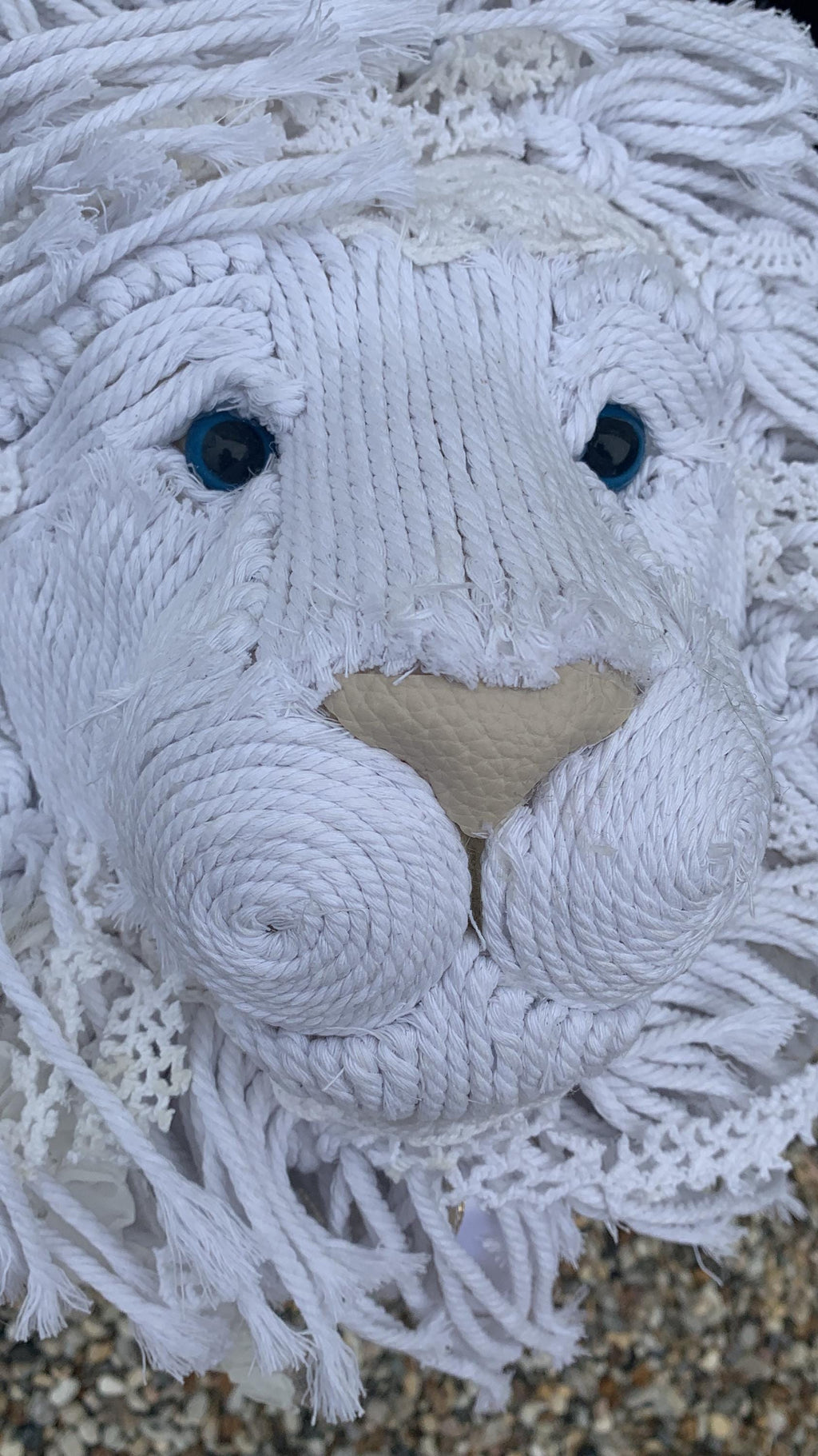 White Lion wall art light weight lace and crystal  Nursery baby sparkling