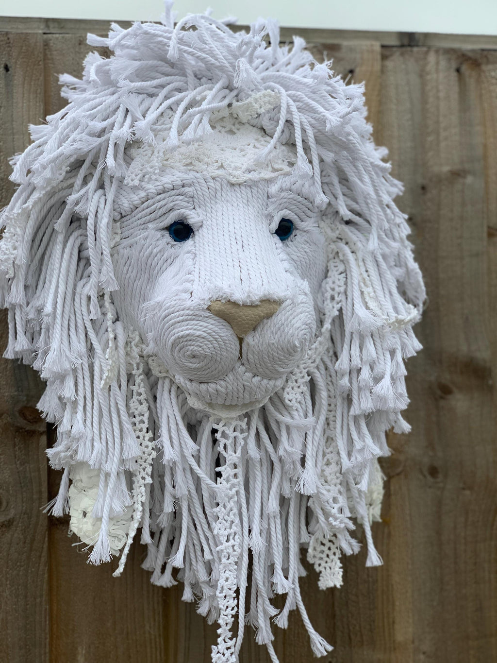 White Lion wall art light weight lace and crystal  Nursery baby sparkling