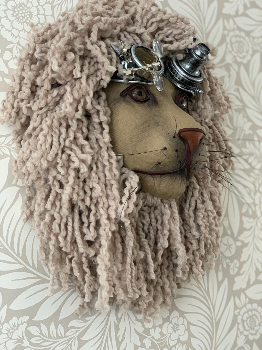 Realistic Faux Lion head wall art Faux animal heads King of the Jungle