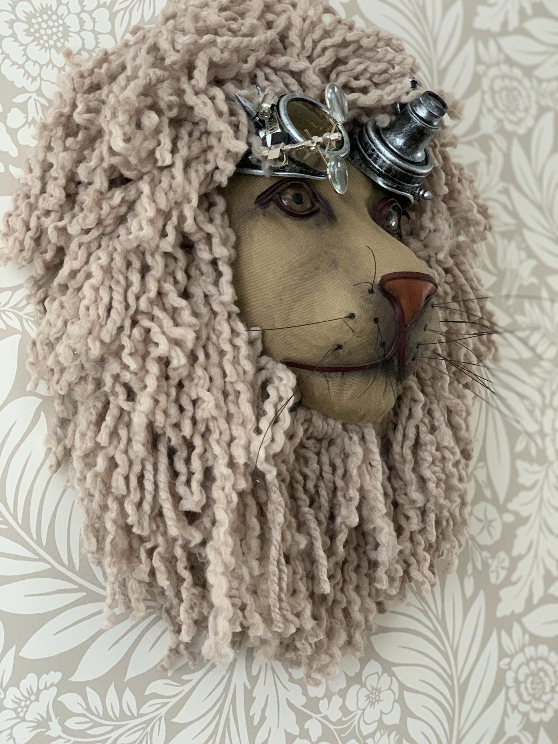 Realistic Faux Lion head wall art Faux animal heads King of the Jungle